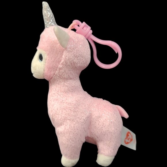 2019 Ty BEANIE BABIES STUFFED ANIMAL KEYCLIP "LANA" THE LLAMACORN - Picture 5 of 10
